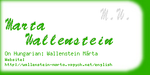 marta wallenstein business card